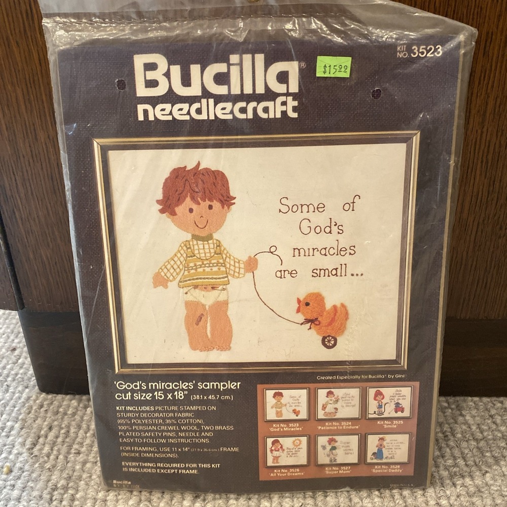 Bucilla God's Miracles Sampler Needlepoint Kit - 3523